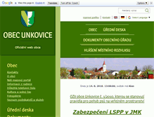 Tablet Screenshot of obecunkovice.cz